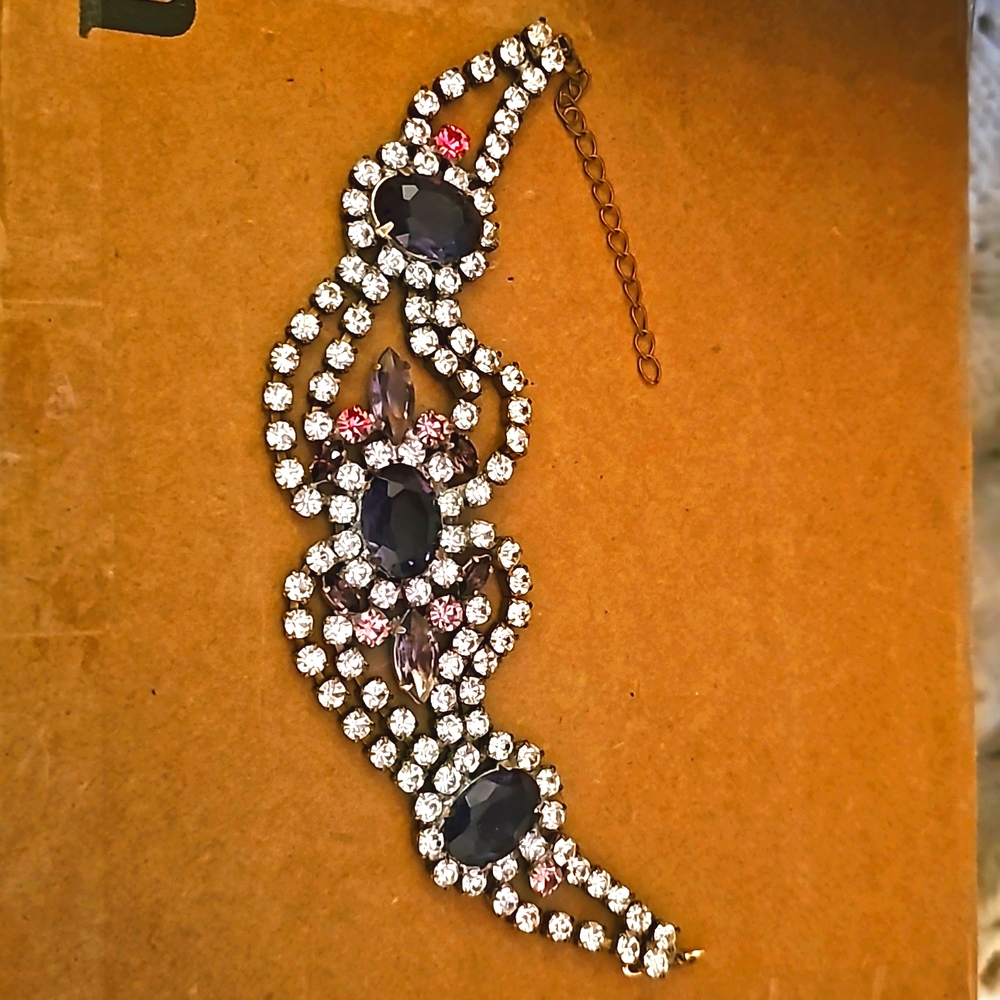 Vintage Bijoux MG Rhinestone Bracelet
